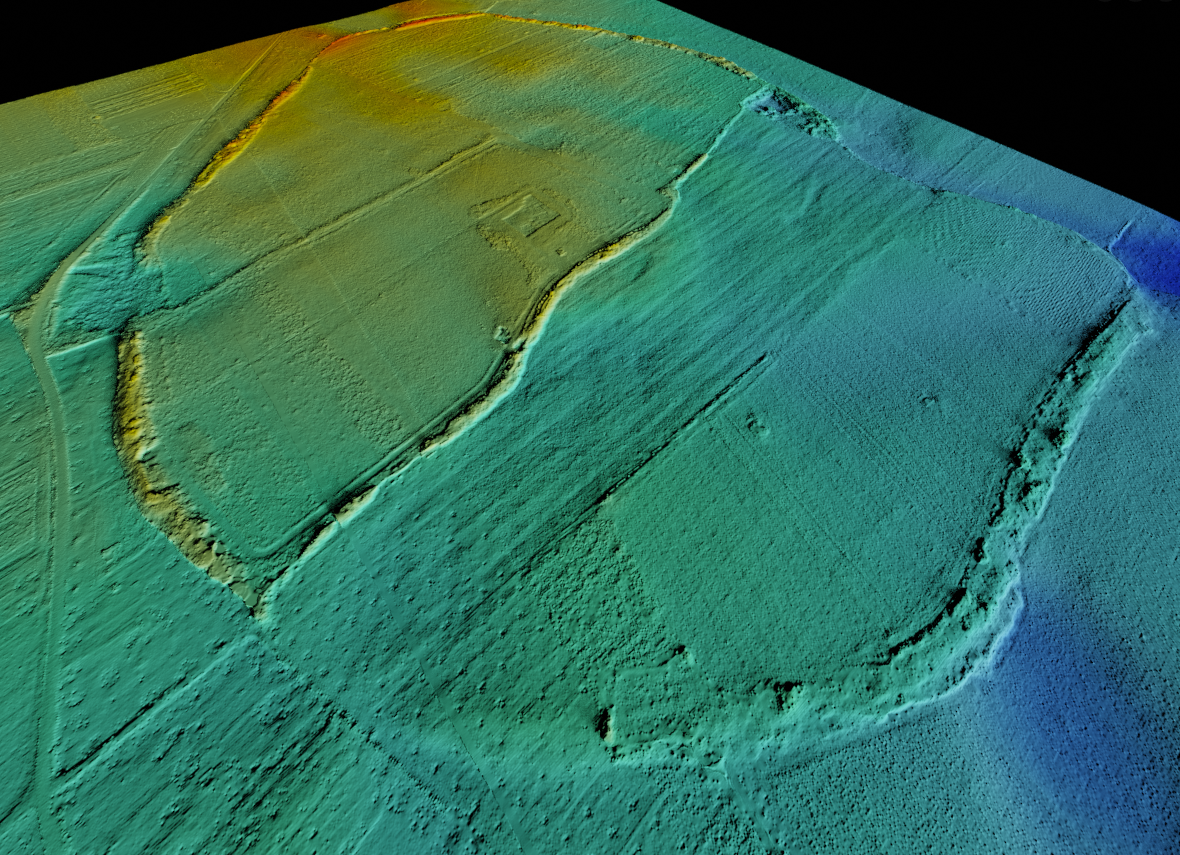 LiDAR data visualization of a protohistoric defensive circuit in Southern Italy using GIS and Blender