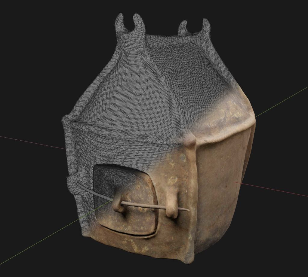3D model of an Etruscan hut urn from the Allard Pierson