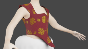 Reconstruction of the bodice.